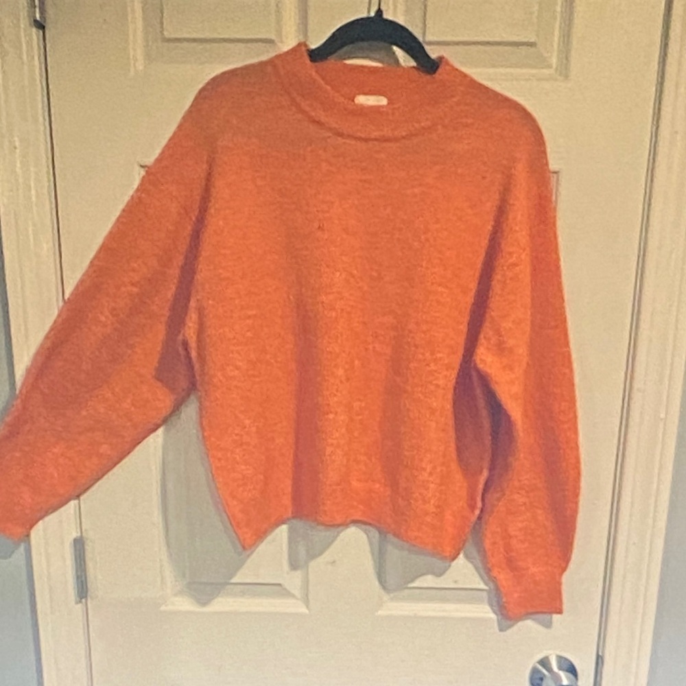 Knox Rose Orange Crew Neck Sweater
